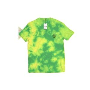 (NWOT) Snap Shake Neon Tie-Dye Graphic Crewneck  Unisex T-Shirt (Green/Yellow)